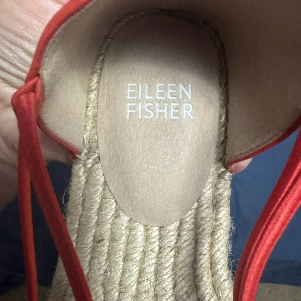 Eileen Fisher Vibrant Orange Espadrilles - Picture 2 of 5